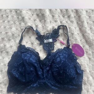 Kaylone Navy Lace Bralette